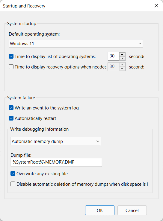 configuración de inicio-ver la configuración avanzada del sistema en Windows 11