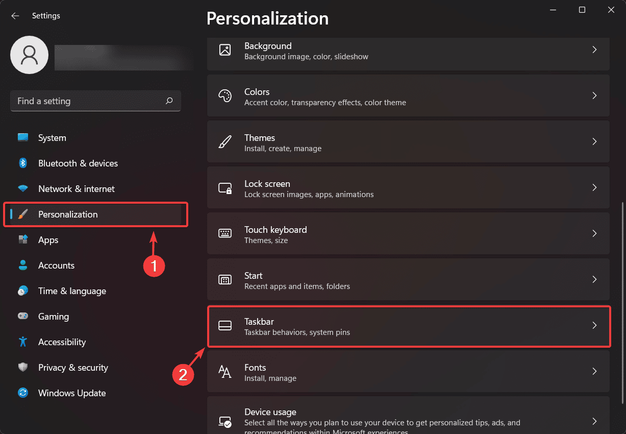 configuración de la barra de tareas windows 11