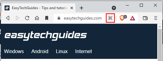 Crear un código QR para un sitio o página web en Edge y Brave