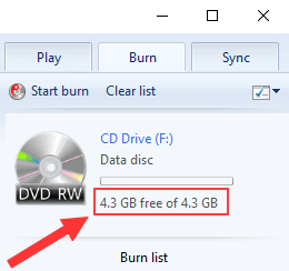 Tamaño del archivo de Windows Media Player que queda en el disco