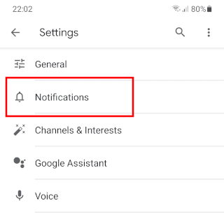 Configuración de las notificaciones de las aplicaciones de Google