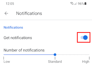 Desactivar las notificaciones en la aplicación Google Noticias