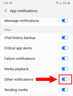 Desactivar WhatsApp Web es actualmente una notificación activa