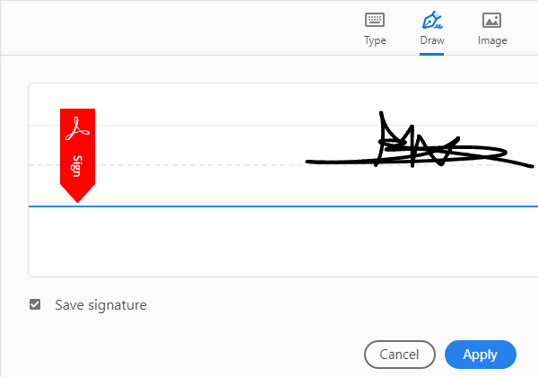 Realización de una firma en Adobe Acrobat Reader DC