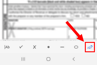 Botón de firma en Adobe Acrobat Reader en Android