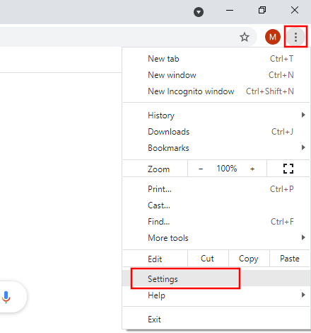 Configuración de Google Chrome
