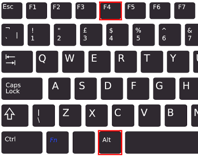Forzar el cierre de un programa congelado mediante un atajo de teclado